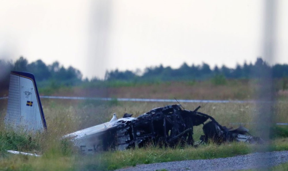 Tragic Accident - Eight Skydivers and the Pilot were killed as a DHC-2 Turbo Beaver crashed near Orebro Airport of Sweden .